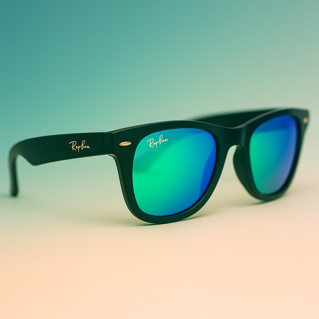 Gafas de Sol Rayban wayfarer by At Night – Lentes espejo Azul & Verde UV400