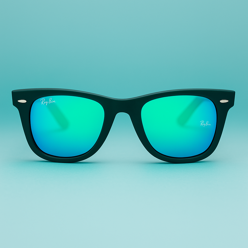 Gafas de Sol Rayban wayfarer by At Night – Lentes espejo Azul & Verde UV400