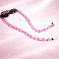 Cuelga Gafas Acrílico Rosado Transparente – Cadena para Gafas Mujer | At Night Sunglasses
