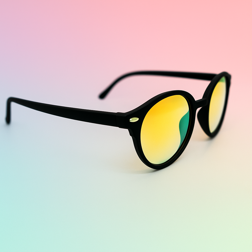 Gafas At Night Round Espejadas | Lente Rojo, Amarillo o Rosado | Estilo Retro Moderno