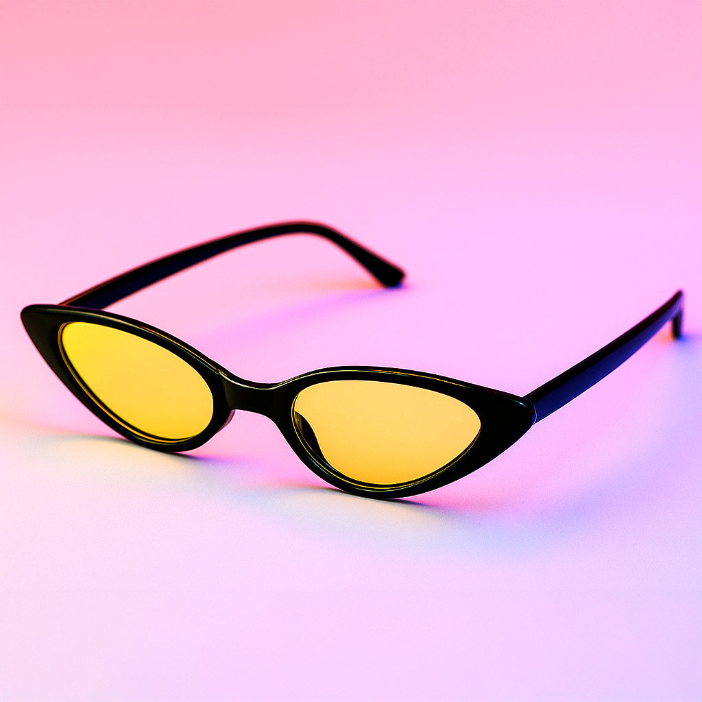 GAFAS DE SOL CAT EYE BLACK & YELLOW -- AT NIGHT SUNGLASSES