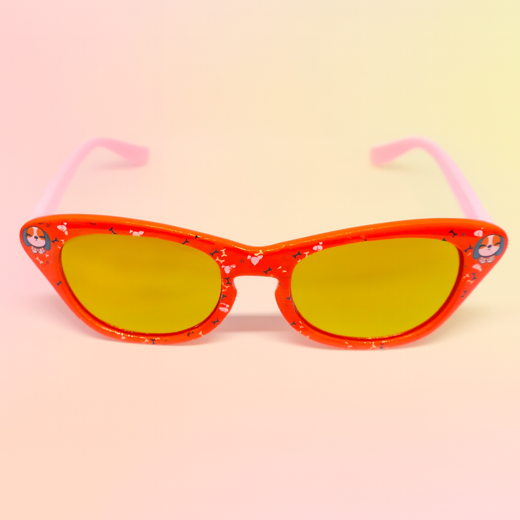 Gafas Kids Cat Eye Rojas | Lentes espejo Amarillos UV400 At Night