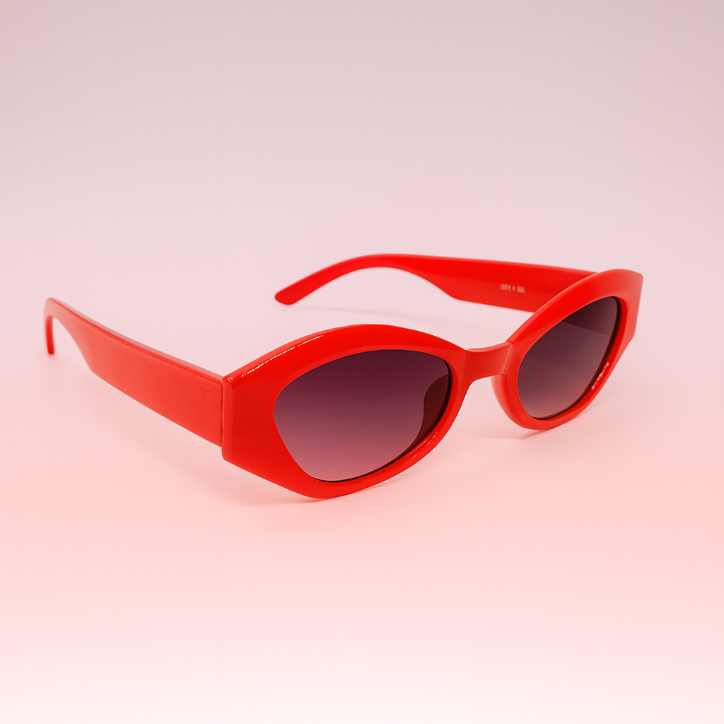 Gafas Kids Geométricas Rojas | Estilo Moderno UV400 At Night