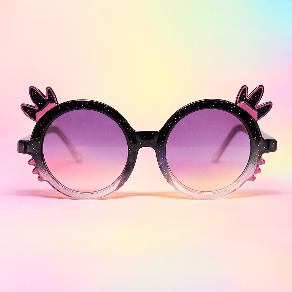 Gafas Kids Princess Glitter Red | Diseño de Corona con Protección UV400 At Night