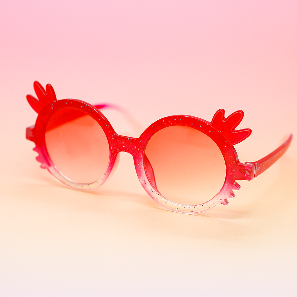 Gafas Kids Princess Glitter Red | Diseño de Corona con Protección UV400 At Night