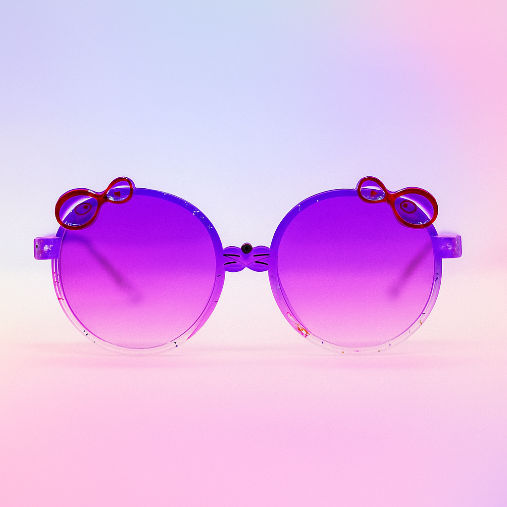 Gafas Kids Purple Bow | Diseño Redondo con Moños y Protección UV400 At Night