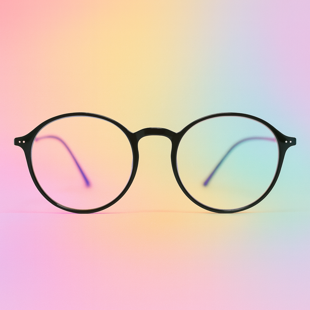 Gafas Panto Round TR90 Negro - BlueBlock