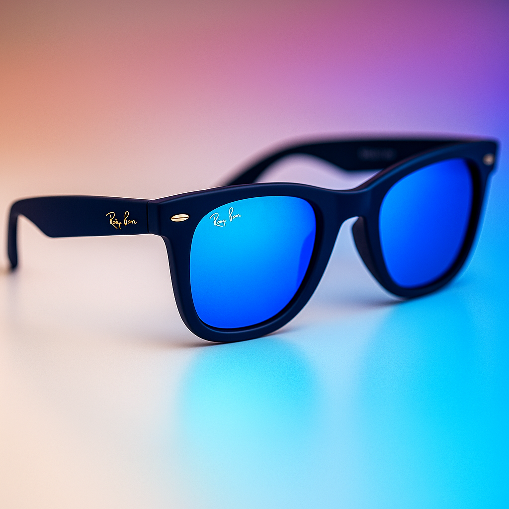 Gafas de Sol Rayban wayfarer by At Night – Lentes espejo Azul & Verde UV400