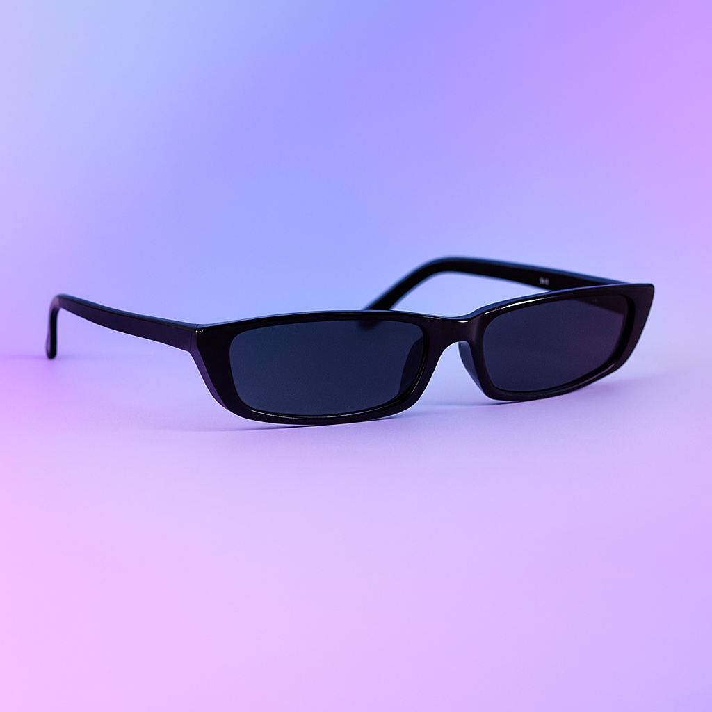 Gafas Rectangulares Slim Black - Estilo Bad Bunny | At Night Sunglasses