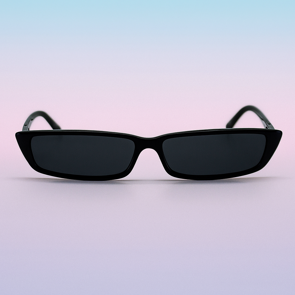 Gafas Rectangulares Slim Black - Estilo Bad Bunny | At Night Sunglasses