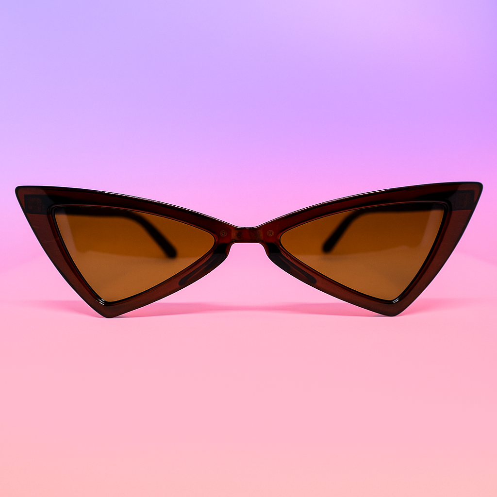 Gafas Triangulares Sharp Negro o Café | Estilo Retro & Moderno – At Night Sunglasses