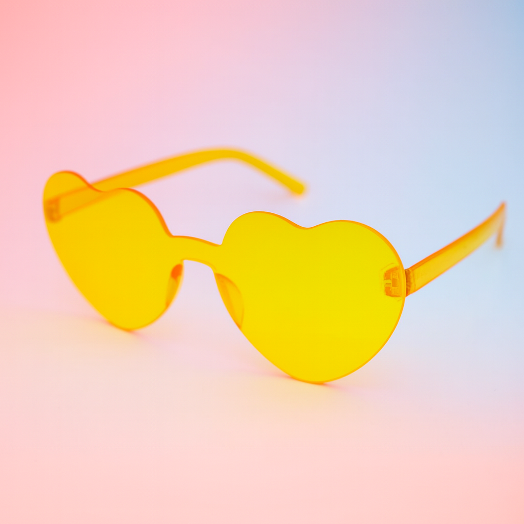 Gafas de Sol At Night Corazón sin marco | Estilo Retro y Toque Romántico