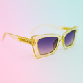 Gafas de Sol At Night - Cat Eye Transparent Gold UV400