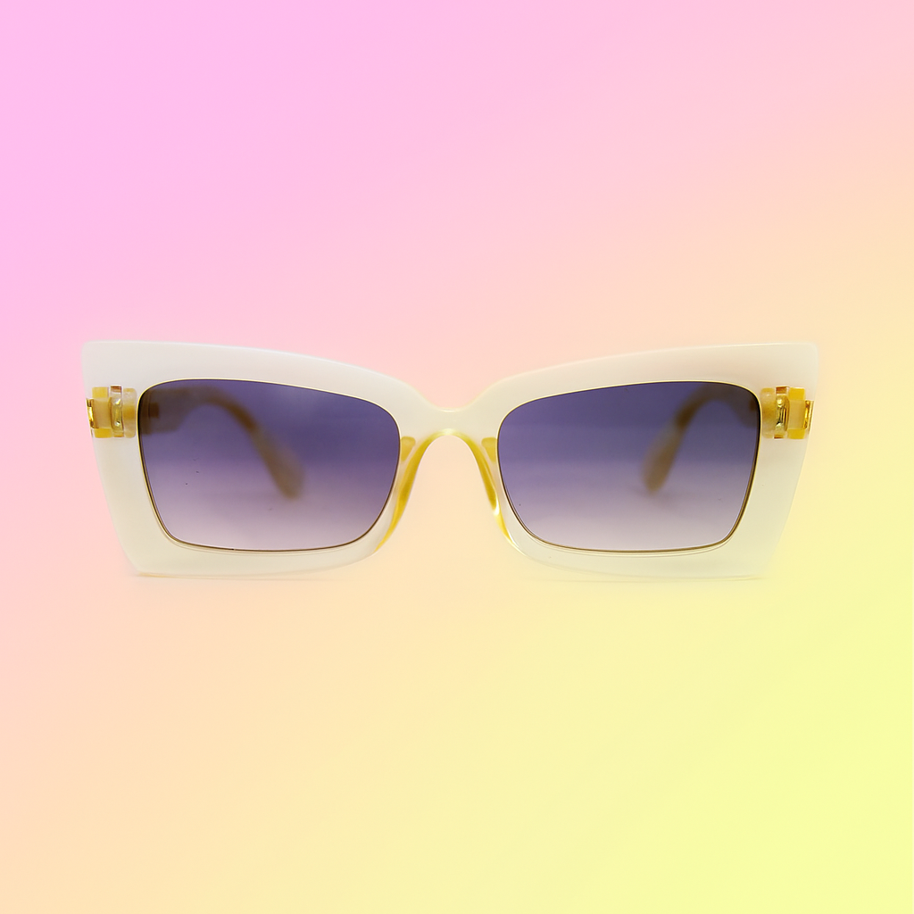 Gafas de Sol At Night - Cat Eye Transparent Gold UV400