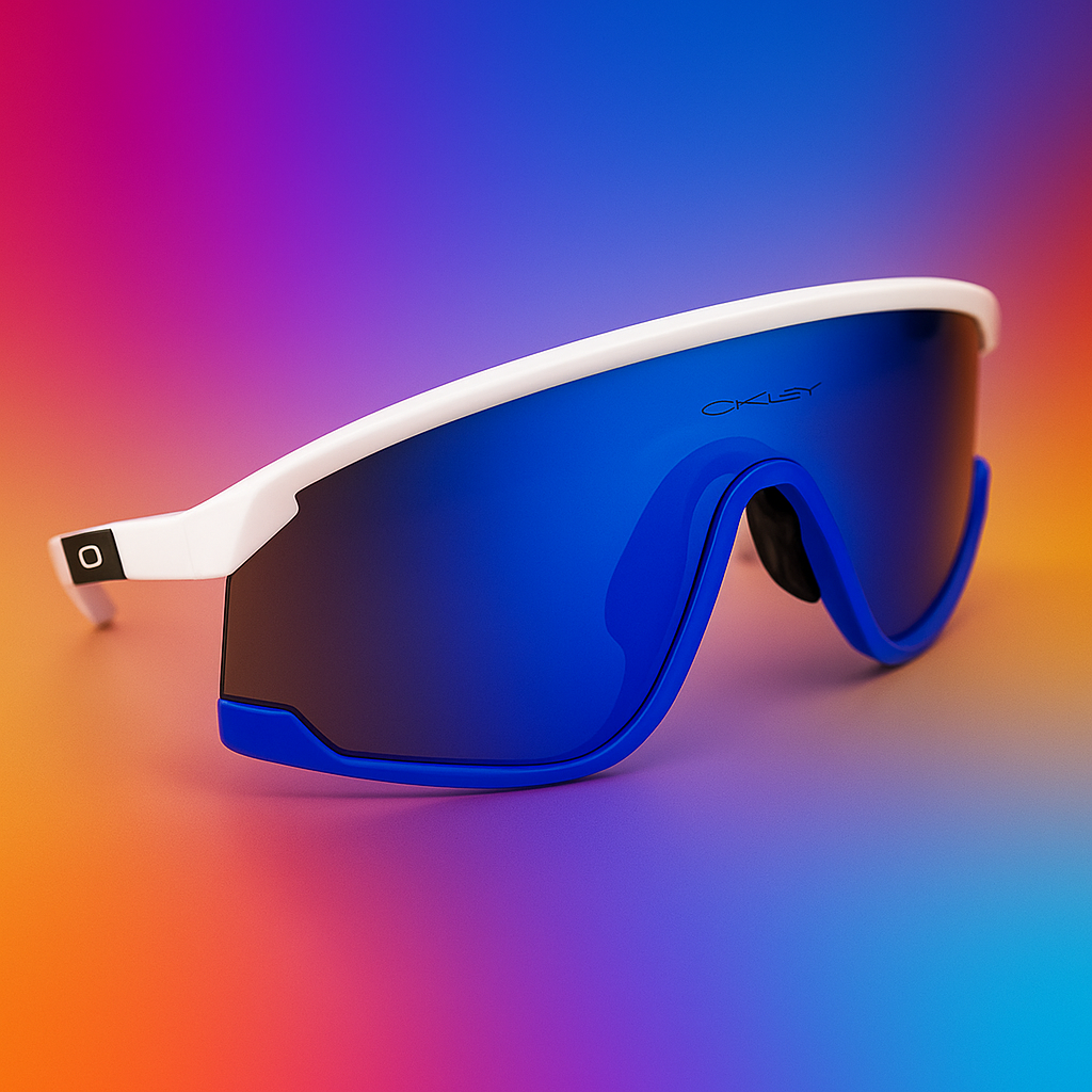 Gafas de Sol At Night - Oakley Sport White Blue Vision UV400