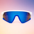 Gafas de Sol At Night - Oakley Sport White Blue Vision UV400