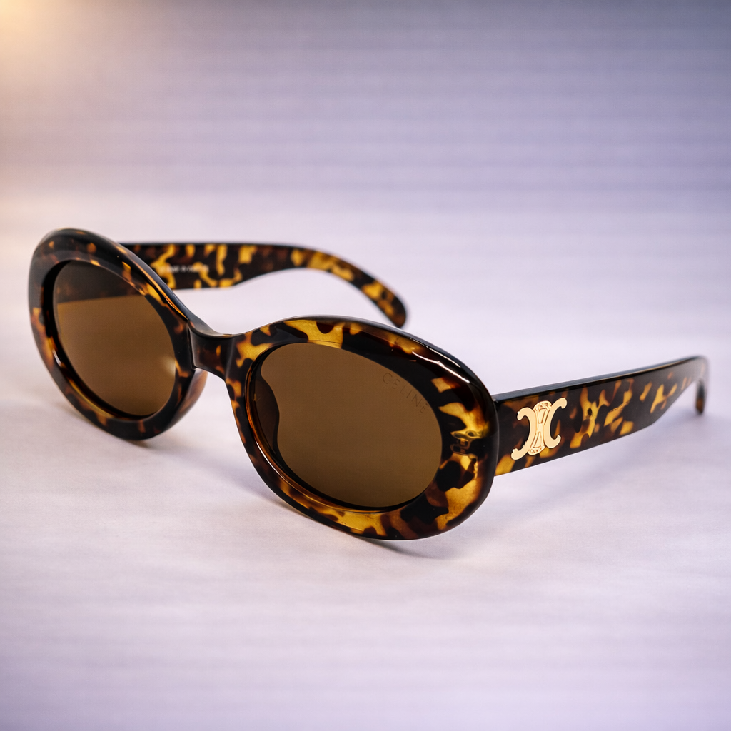 Gafas de Sol CELINE Oval Luxury – Negro / Tortoise