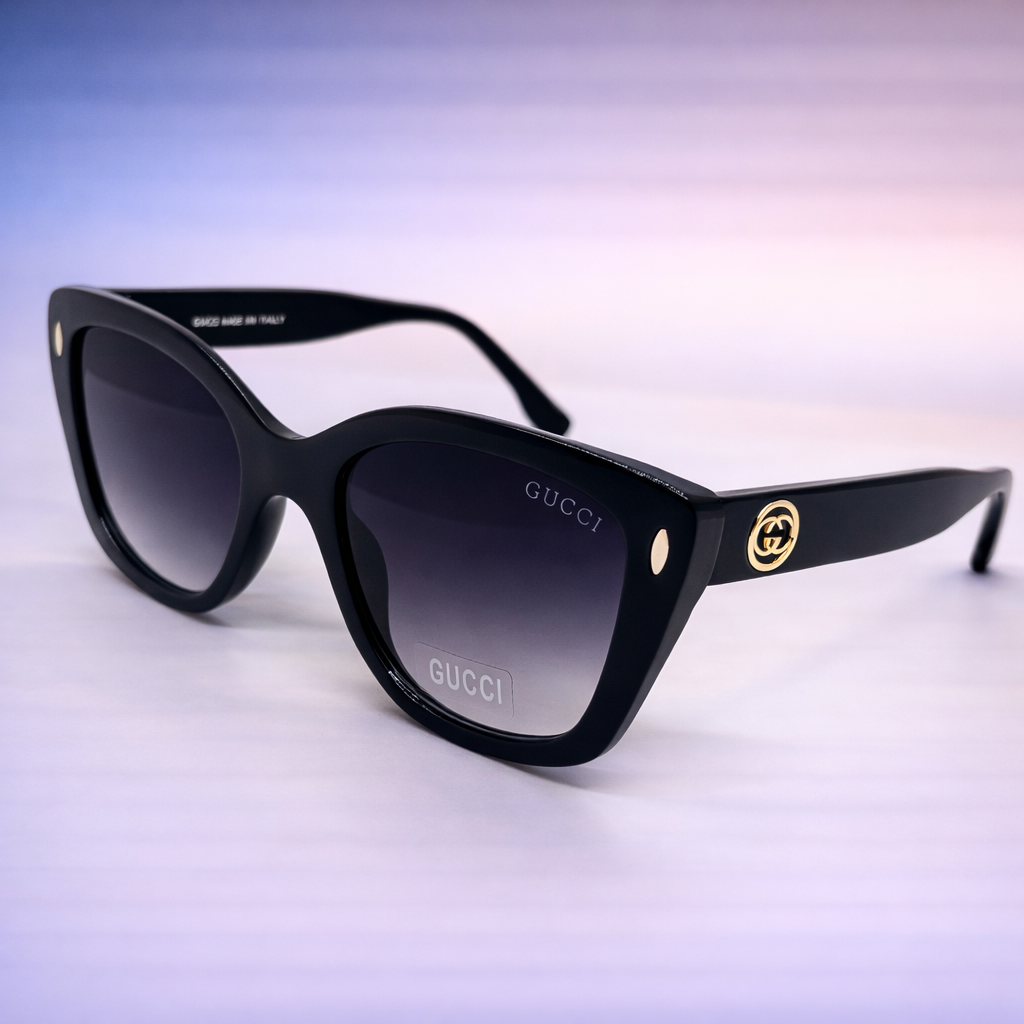 Gafas de Sol Gucci Oversize Signature – Negro / Honey Transparent