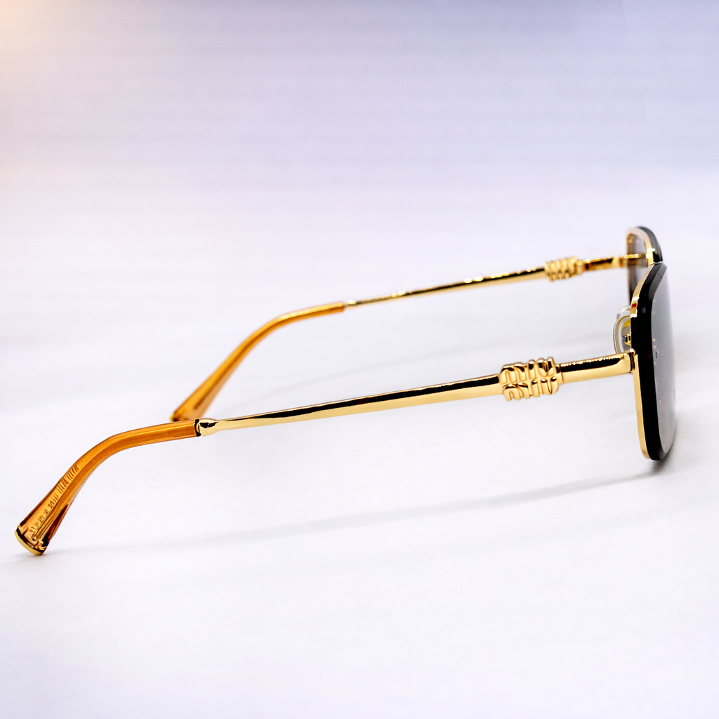 Gafas de Sol Miu Miu Rectangular Glam – Gold / Pink Champagne