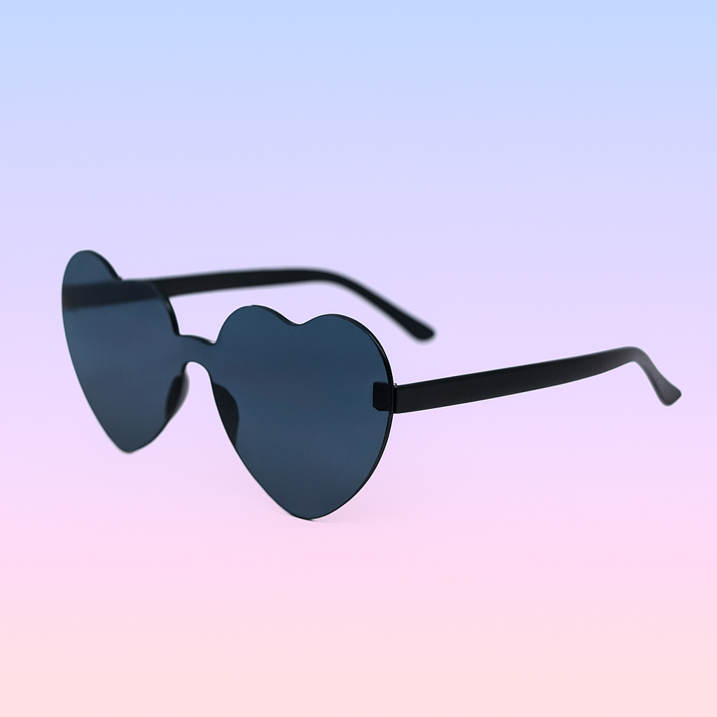 Gafas de Sol At Night Corazón sin marco | Estilo Retro y Toque Romántico