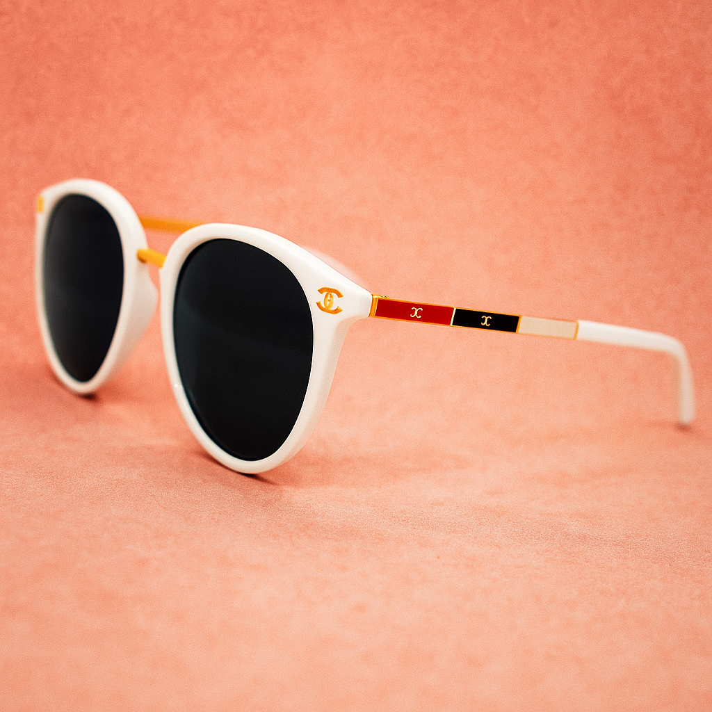 Gafas de Sol Chanel Redondas Clásic Blancas – At Night Sunglasses