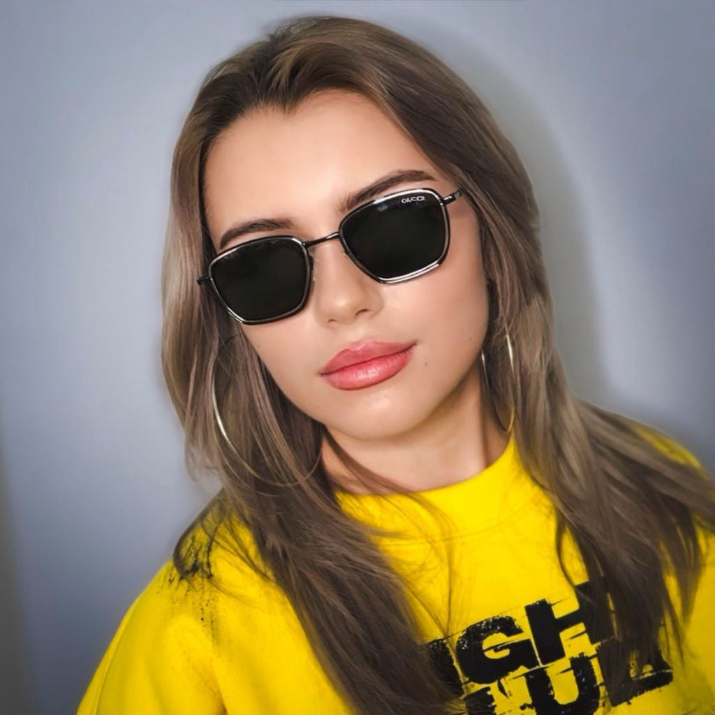 Gafas de sol Gucci cuadradas negras - Lentes UV400