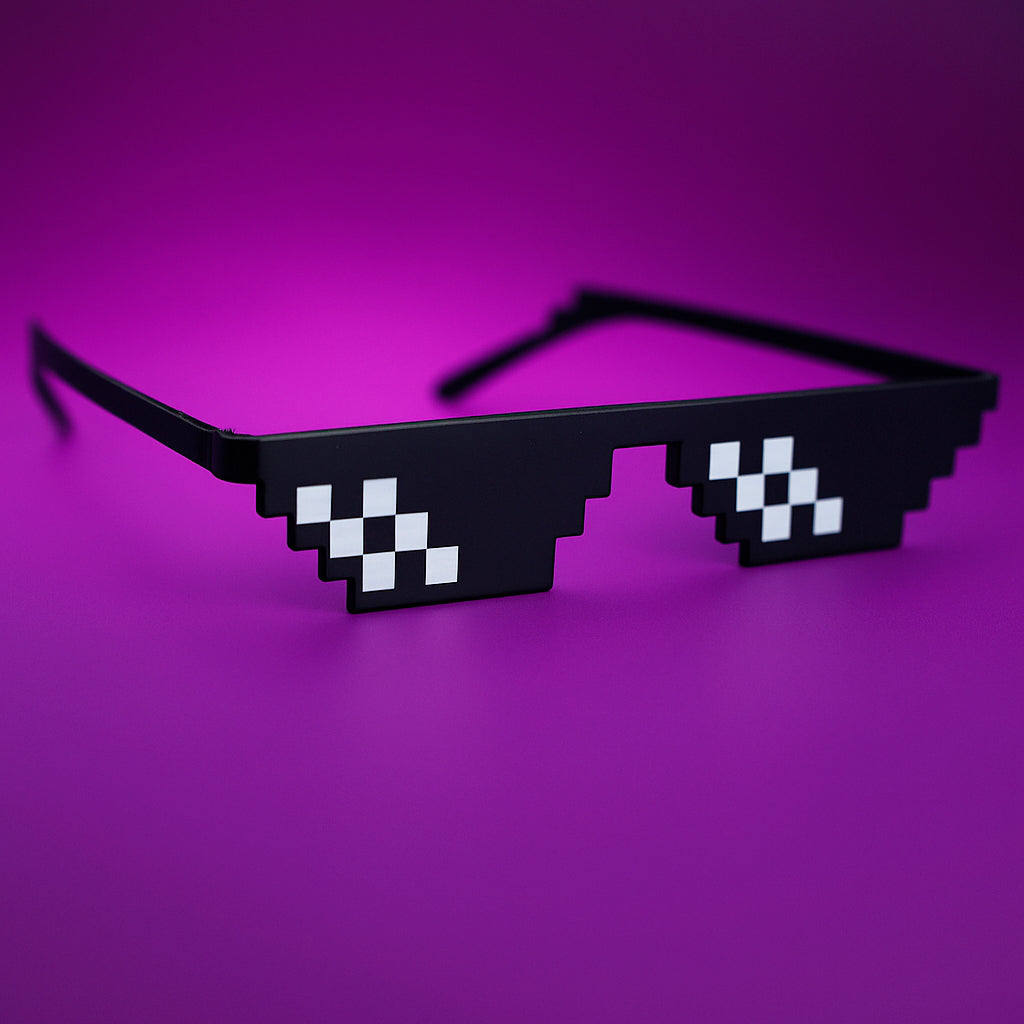 Gafas Meme Pixeladas | "Deal With It" Edición Adultos y Kids At Night