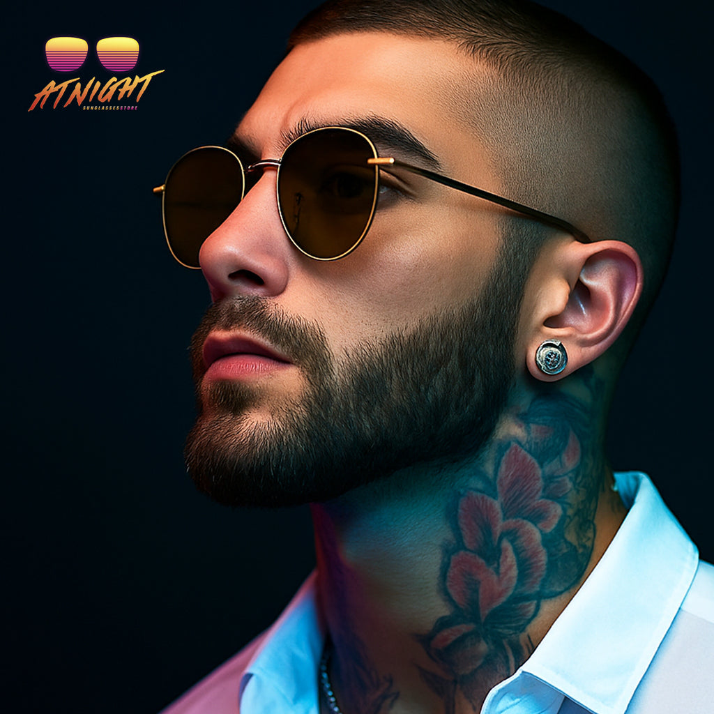 Gafas de Sol At Night Polarizadas Round Metal UV400
