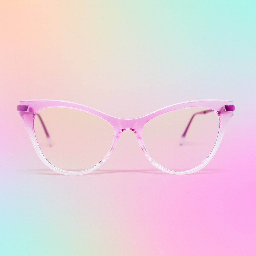 MARCO ÓPTICO AT NIGHT - CAT EYE PINK TR90 + BLUEBLOCK