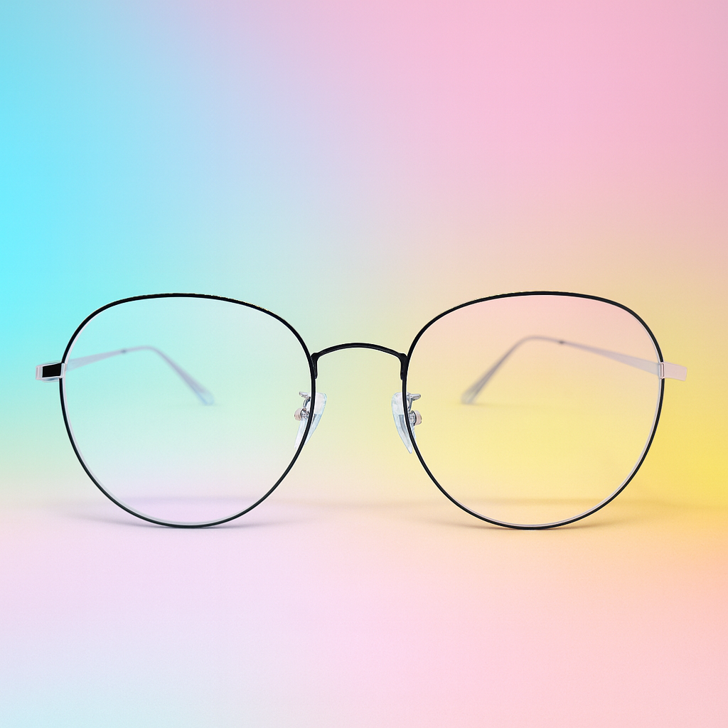 Marco Óptico At Night -- Redondo Metálico Ultraliviano Unisex