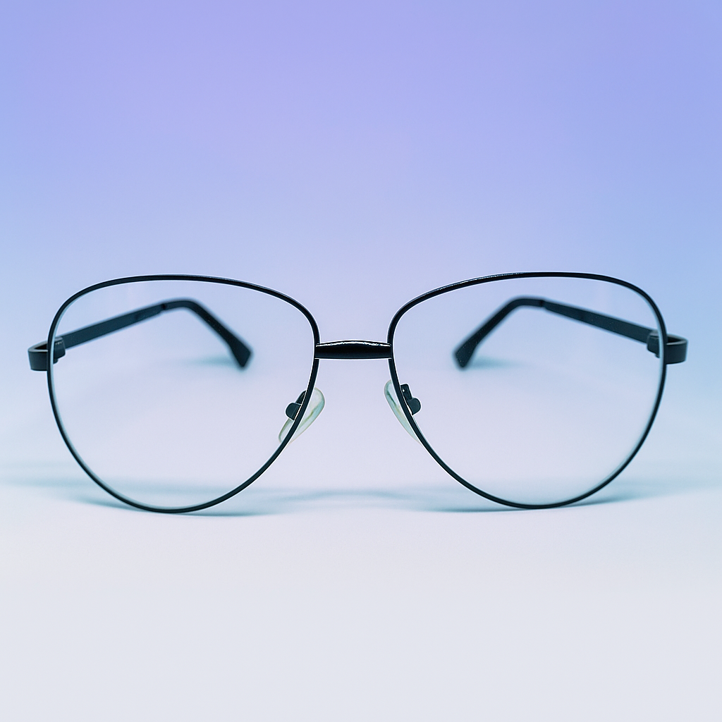 Marco Óptico Aviador Negro Unisex - At Night Sunglasses