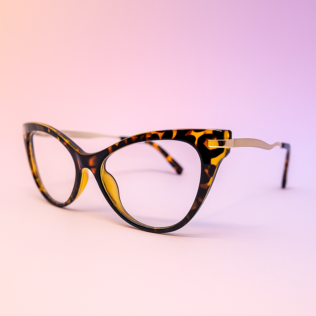 Marco Óptico Cat Eye Animal Print Unisex con BlueBlock | TR90 + Metal