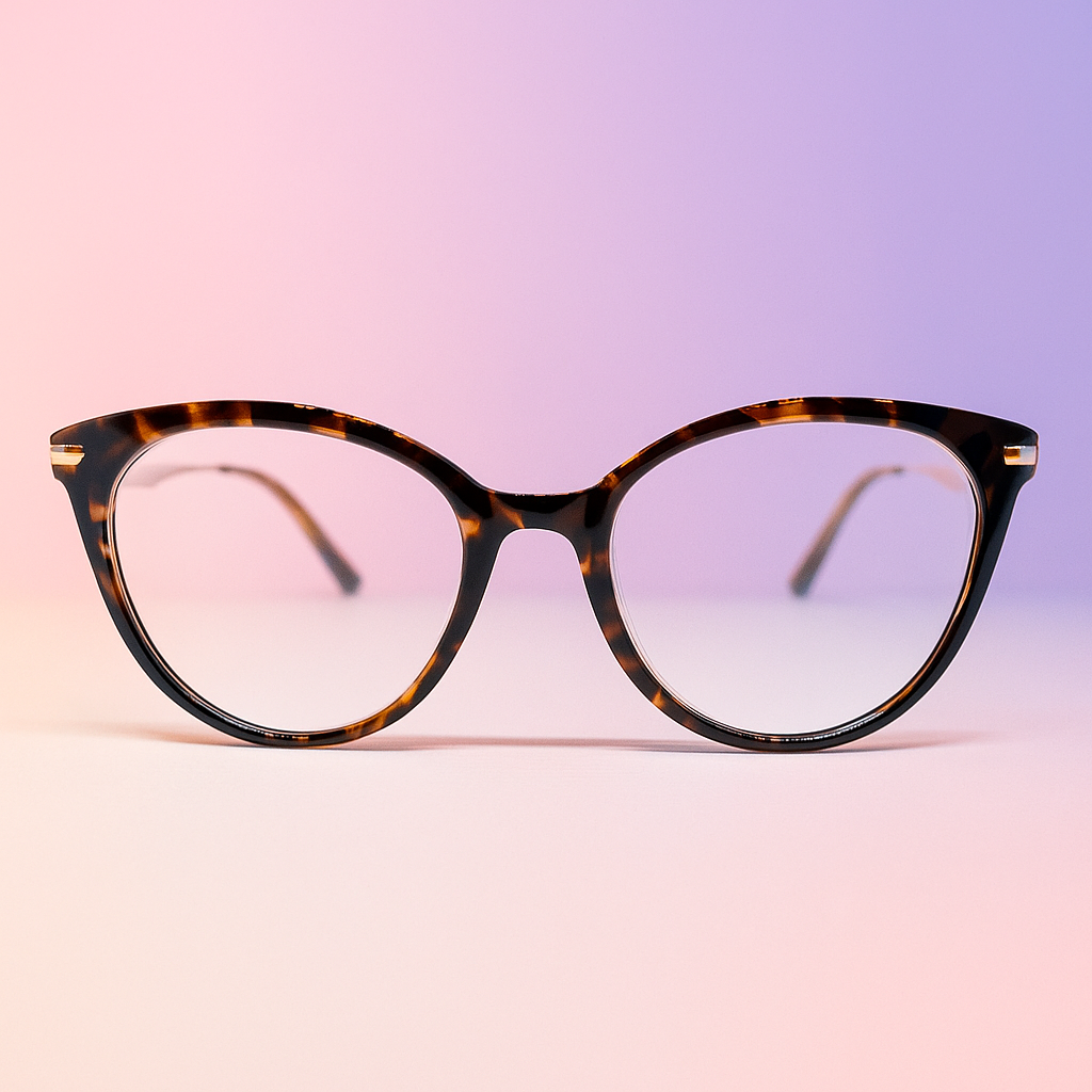 Marco Óptico Cat Eye Oversize Tortoise con BlueBlock | At Night