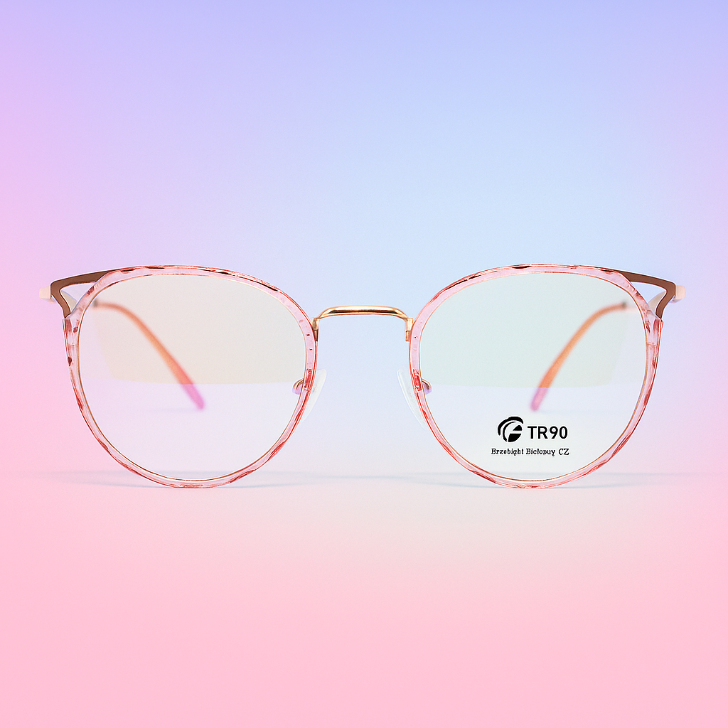 Marco Óptico Redondo Rosado Light At Night | TR90 + BlueBlock | Unisex