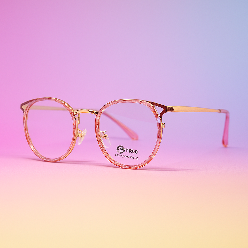 Marco Óptico Redondo Rosado Light At Night | TR90 + BlueBlock | Unisex