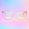 Marco Óptico Round Clear Transparent BlueBlock - Unisex / At Night