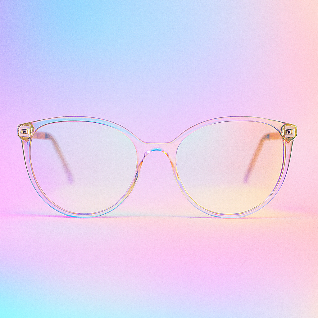 Marco Óptico Round Clear Transparent BlueBlock - Unisex / At Night