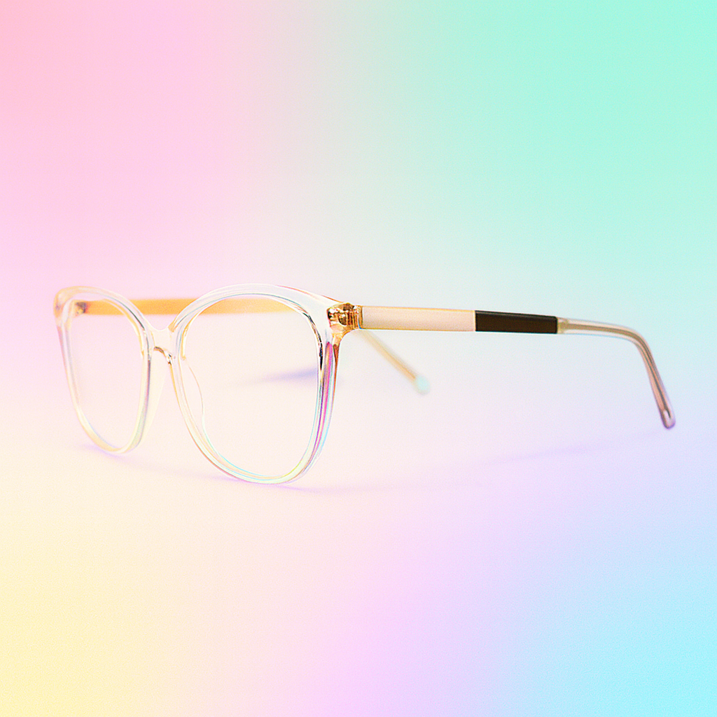 Marco Óptico Round Clear Transparent BlueBlock - Unisex / At Night