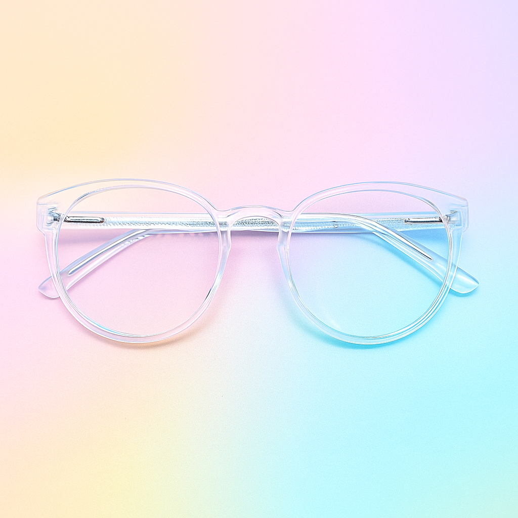 Marco Óptico Transparente Unisex con BlueBlock | TR90 + Metal Premium