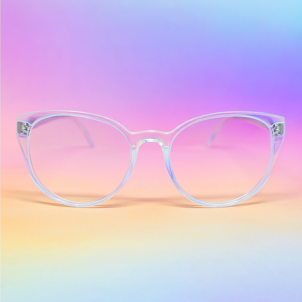 Marco Óptico Transparente Unisex con BlueBlock | TR90 + Metal Premium