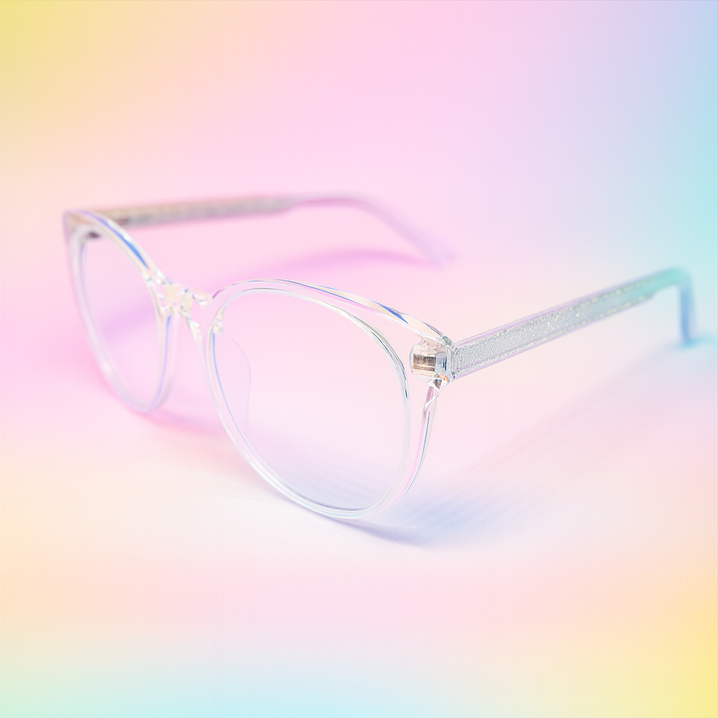 Marco Óptico Transparente Unisex con BlueBlock | TR90 + Metal Premium