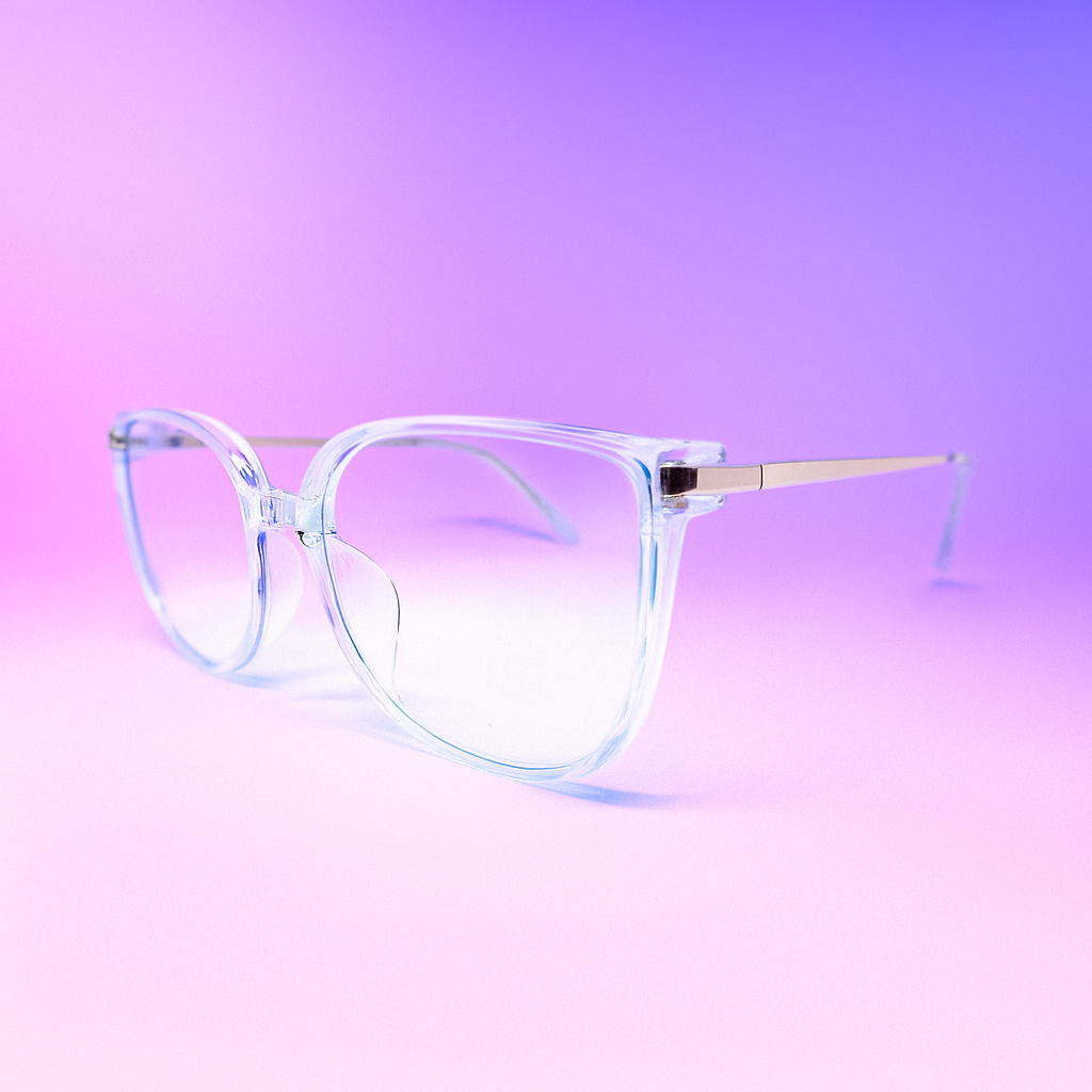 Marcos Ópticos At Night | Modelo Cuadrado Transparente TR90 + BlueBlock