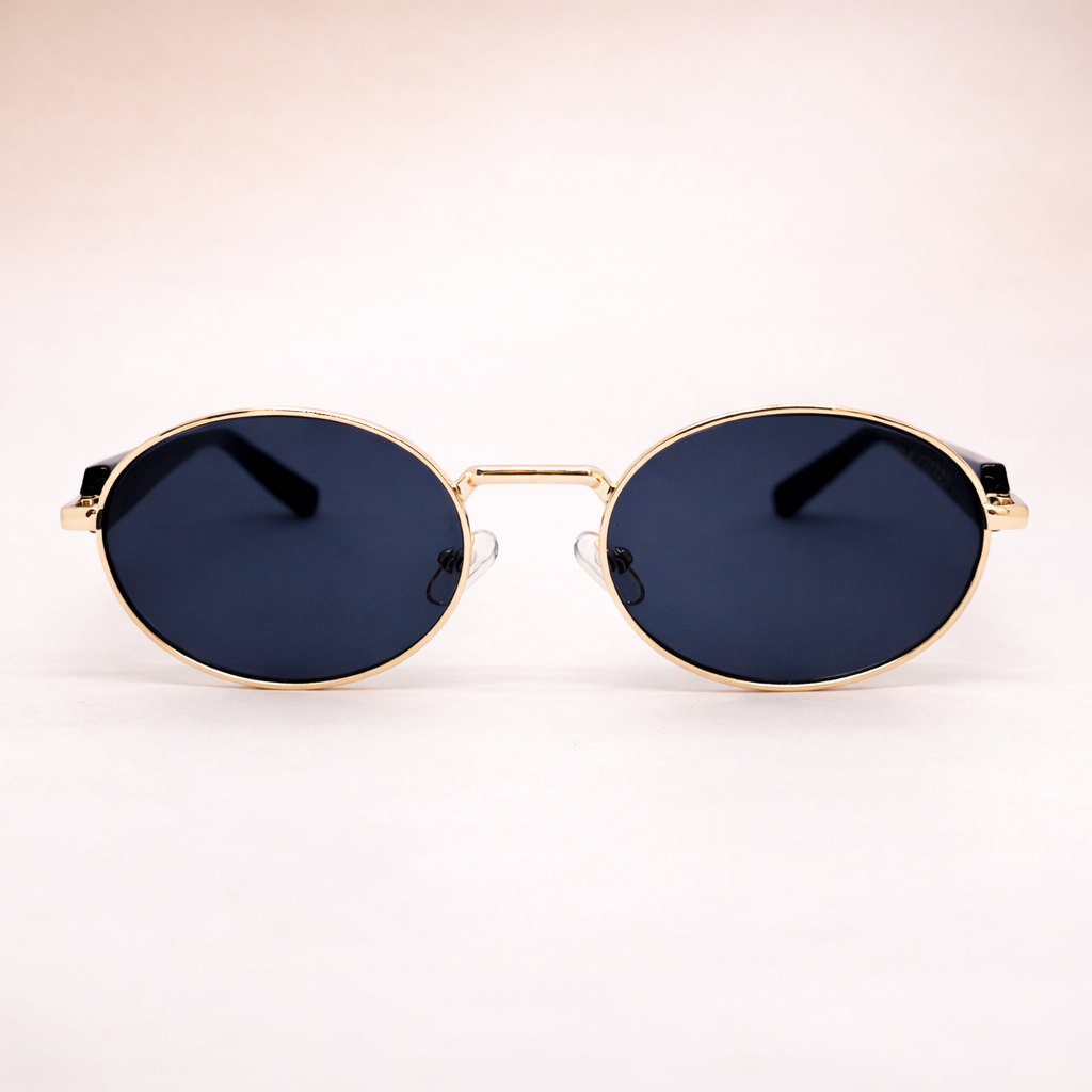Miu Miu Round Icon Luxury – Black & Gold Collection | At Night Sunglasses