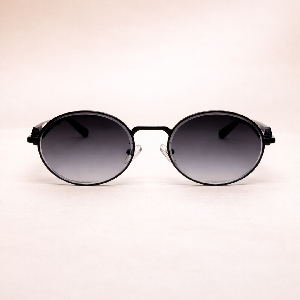 Miu Miu Round Icon Luxury – Black & Gold Collection | At Night Sunglasses