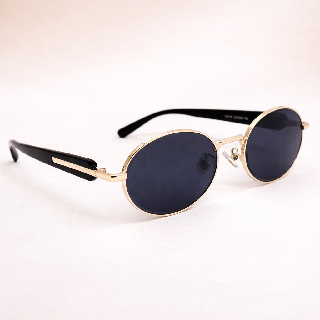 Miu Miu Round Icon Luxury – Black & Gold Collection | At Night Sunglasses