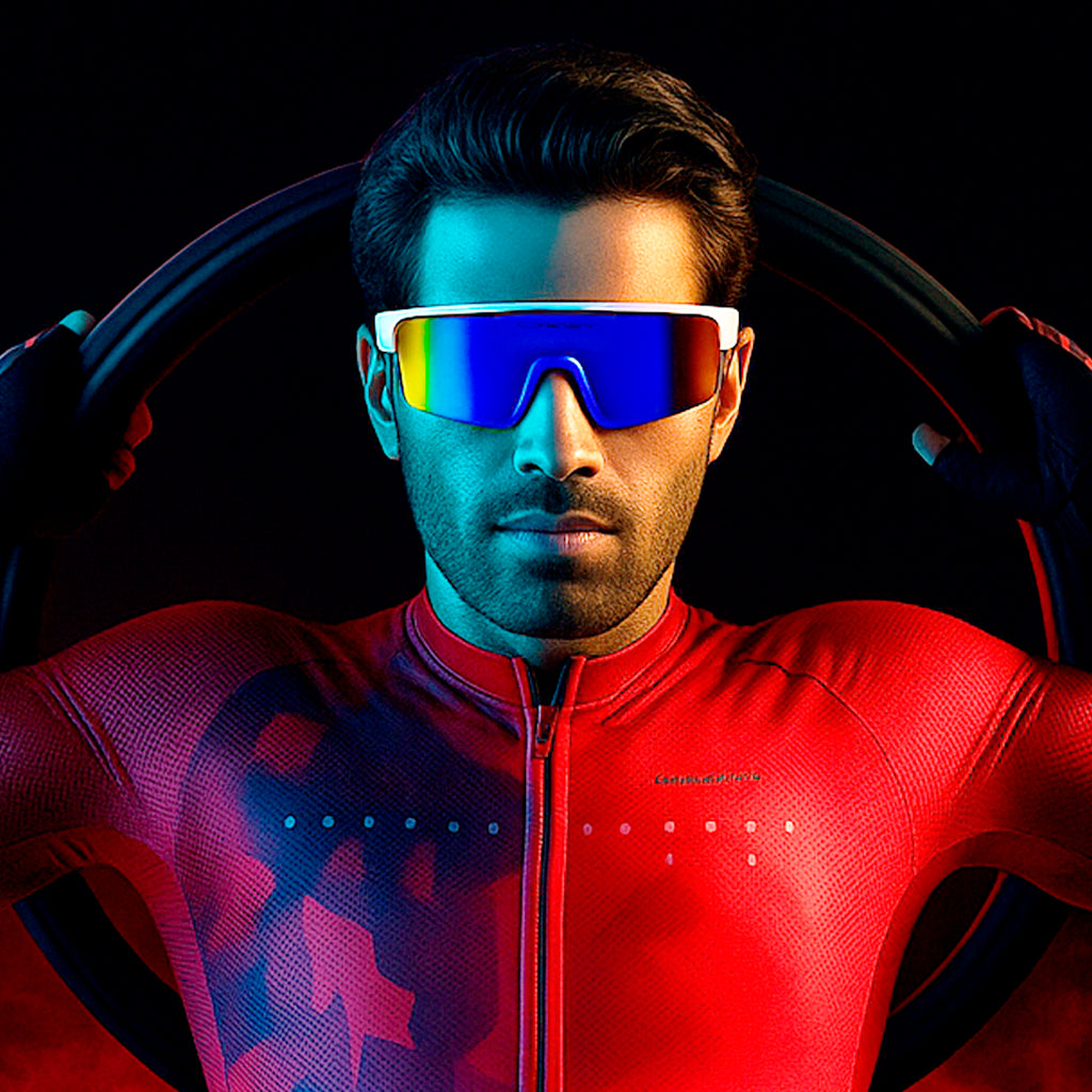 Gafas de Sol At Night - Oakley Sport White Blue Vision UV400