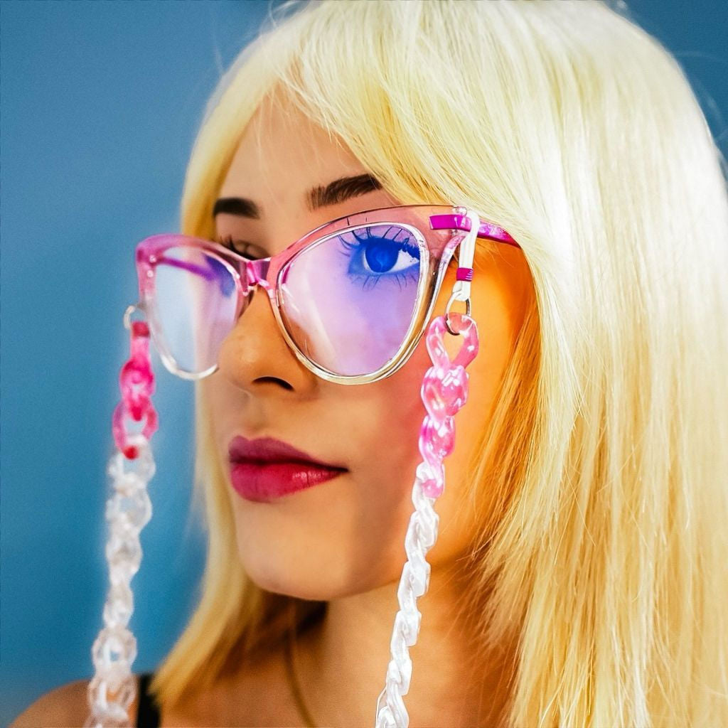 MARCO ÓPTICO AT NIGHT - CAT EYE PINK TR90 + BLUEBLOCK