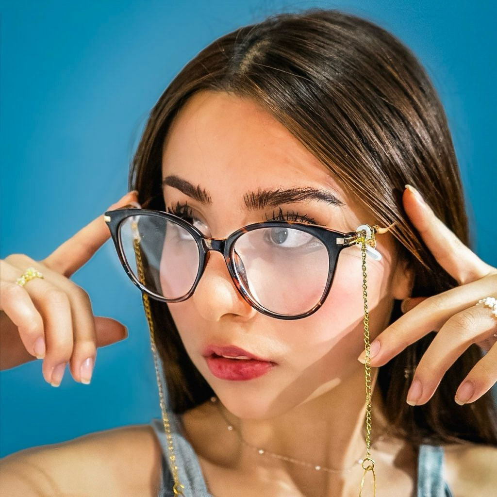 Marco Óptico Cat Eye Oversize Tortoise con BlueBlock | At Night