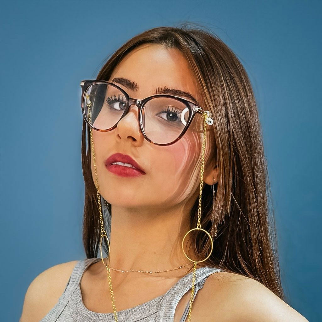 Marco Óptico Cat Eye Oversize Tortoise con BlueBlock | At Night