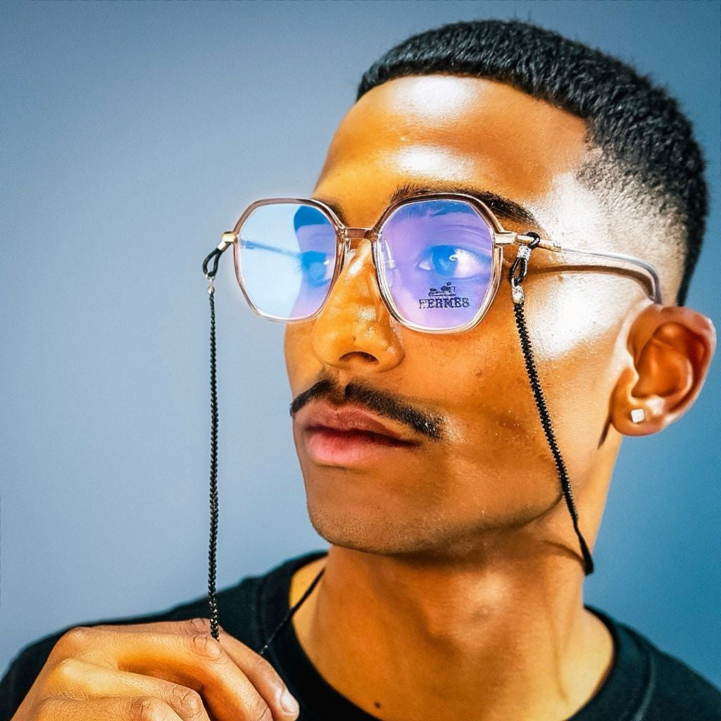 Marco Óptico Hexagonal Transparente Hermès con BlueBlock Unisex